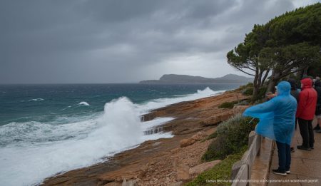 Starke Winde und Regen auf Mallorca bei Sturmwarnungen