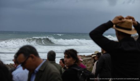 Sturmtief Ingrid verursacht starke Winde und hohe Wellen an Mallorcas Küsten.