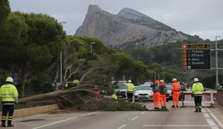 Sturm auf Mallorca verursacht Verkehrschaos und Flugausfälle