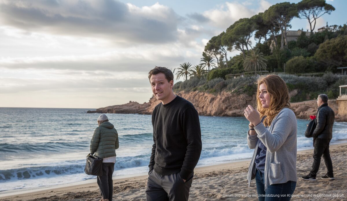 Bewölkter Himmel und mäßiger Wind in Cala Rajada am 3. Januar 2026.