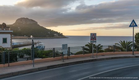 Winterliches Regenwetter und Nebel in Port d’Andratx Winterliches Wetter in Port d'Andratx mit Regen und Nebel