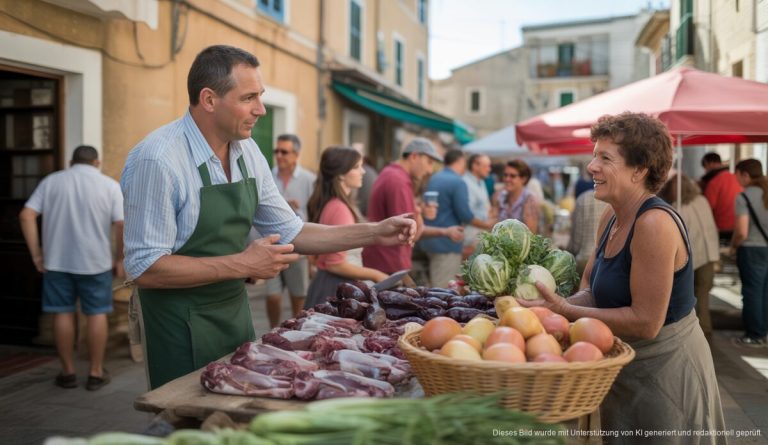 Neue balearische Agrargesetze stärken Insel-Landwirte nachhaltig Bauer auf balearischer Finca verkauft Wildfleisch und Produkte