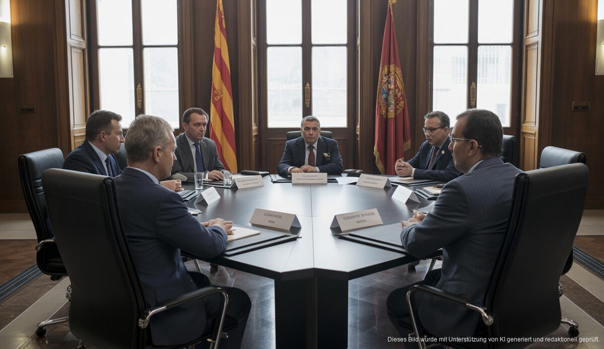 Wichtige Reformen in der Balearen-Bildungspolitik angekündigt Bild einer Konferenzraum in Palma mit Ministeriumsvertretern.