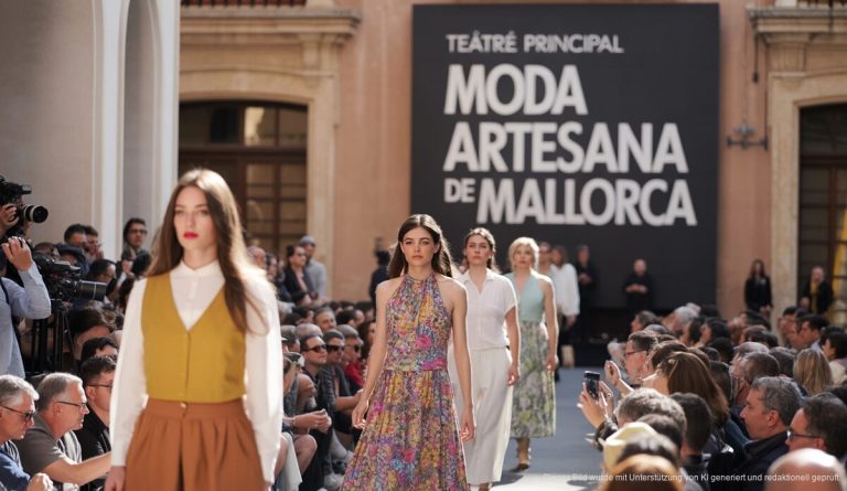 Vorführung von ‚Moda Artesana de Mallorca‘ im Teatre Principal mit traditionellen und modernen Designs.