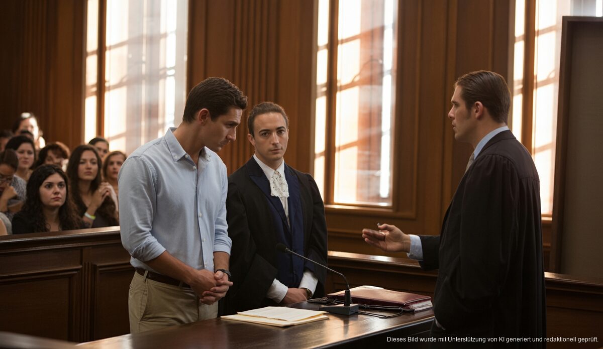 Gerichtssaal in Palma de Mallorca während eines Missbrauchsprozesses