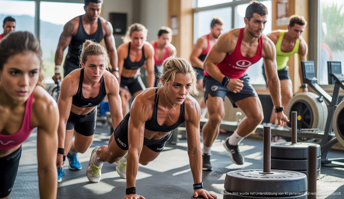 Hyrox-Training in Palma de Mallorca mit Sportlern und Ausrüstung