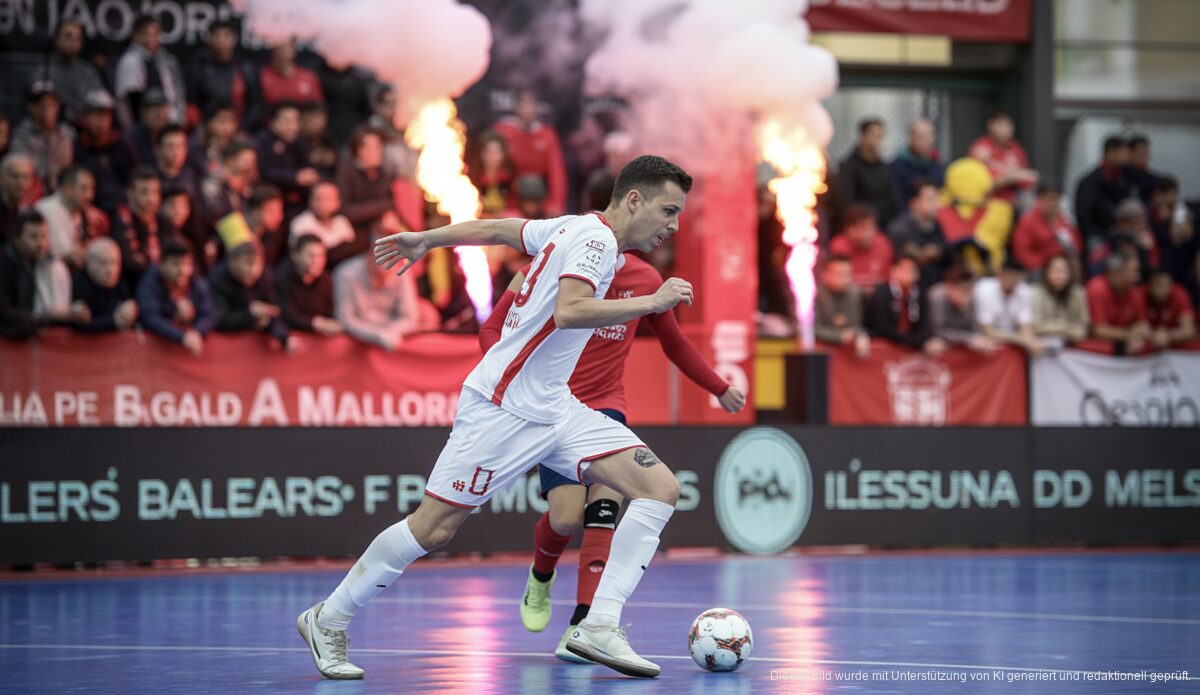 Spielszene Illes Balears Palma Futsal gegen Osasuna Magna im Son Moix