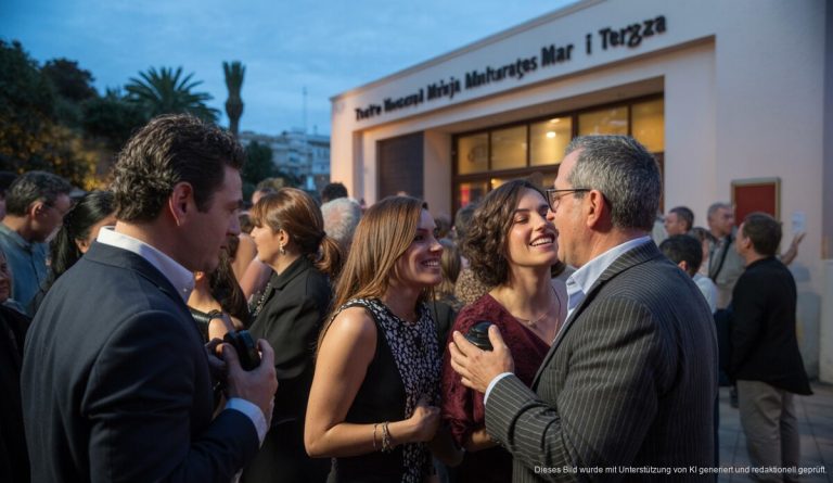 Besucher versammeln sich für das Kurzfilmfestival im Teatre Municipal Mar i Terra in Palma.