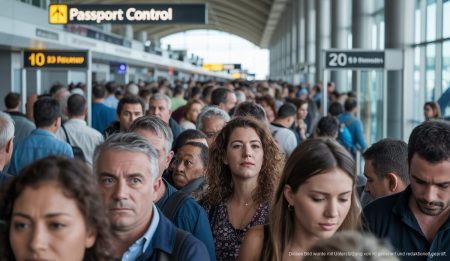 Lange Schlangen bei Passkontrollen am Flughafen Palma