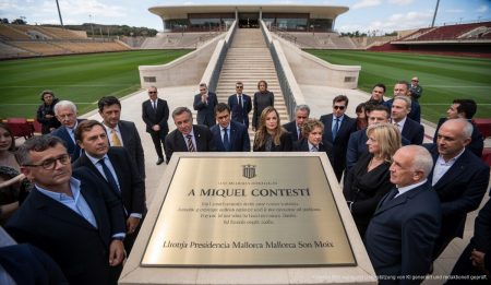 Hommage an Miquel Contestí: Präsidentenloge in Son Moix umbenannt Einweihungsfeier der Llotja Presidencial Miquel Contestí im Estadi Mallorca Son Moix.