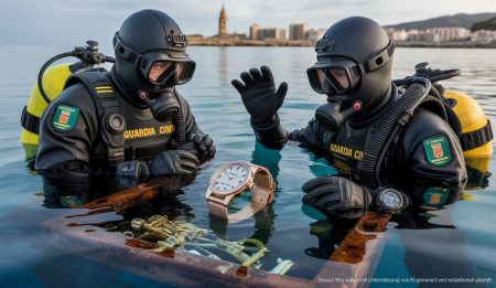 Taucher der Guardia Civil entdecken Schmuck in einem Wrack vor Mallorca