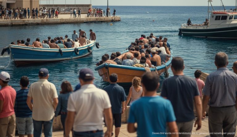 Ankunft von Migranten im Hafen von Palma de Mallorca