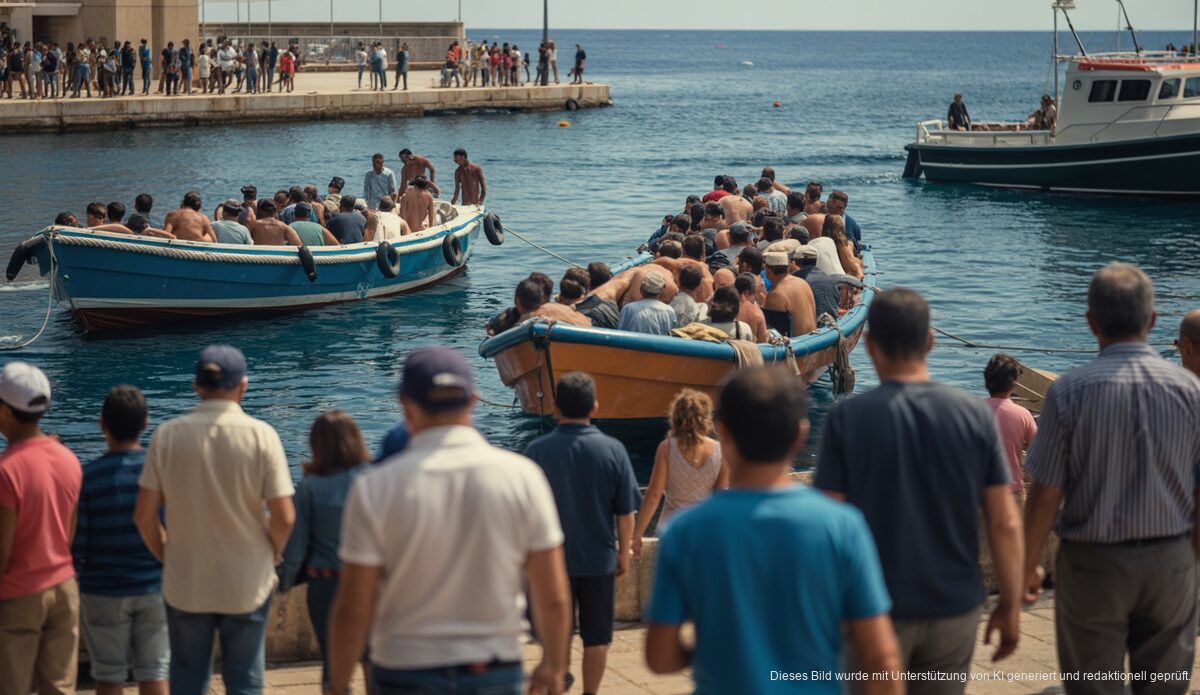 Ankunft von Migranten im Hafen von Palma de Mallorca