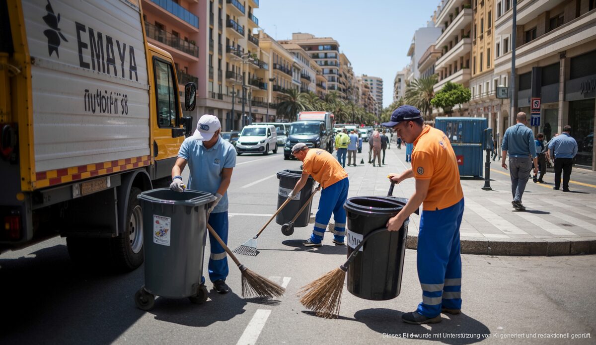 Palma Reinigungsprogramm mit Emaya Arbeitern bei der Stadthygiene