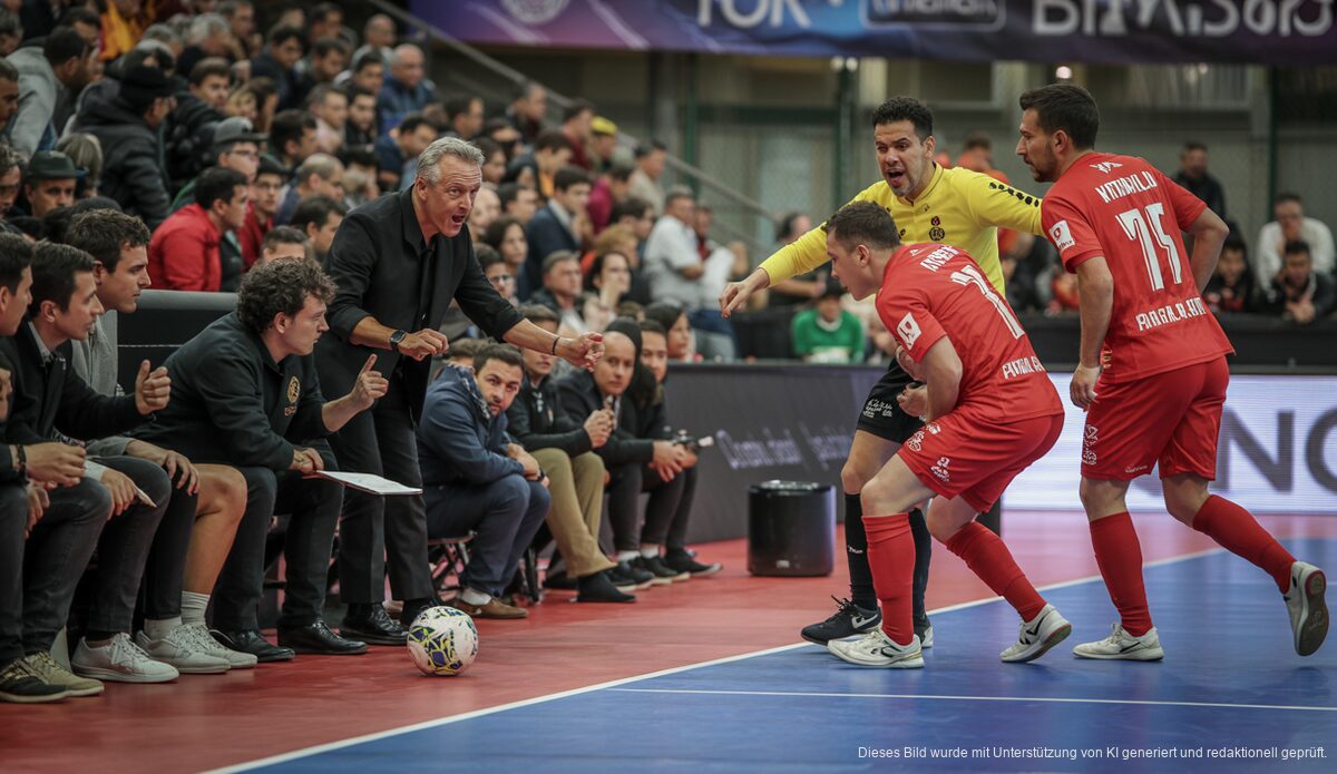 Palma Futsal vor entscheidendem Champions League Duell Spielszene im Son Moix Stadion beim Viertelfinale der UEFA Futsal Champions League