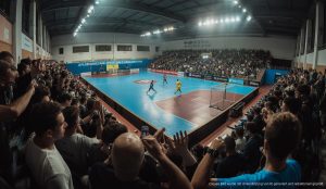 Palma Futsal bereitet sich auf europäische und nationale Turniere vor Das Palau Municipal d’Esports Son Moix während eines Champions-League-Spiels von Palma Futsal.