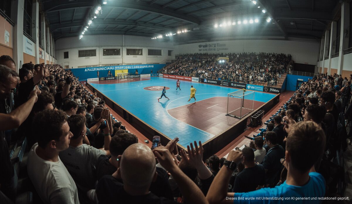 Palma Futsal bereitet sich auf europäische und nationale Turniere vor Das Palau Municipal d’Esports Son Moix während eines Champions-League-Spiels von Palma Futsal.