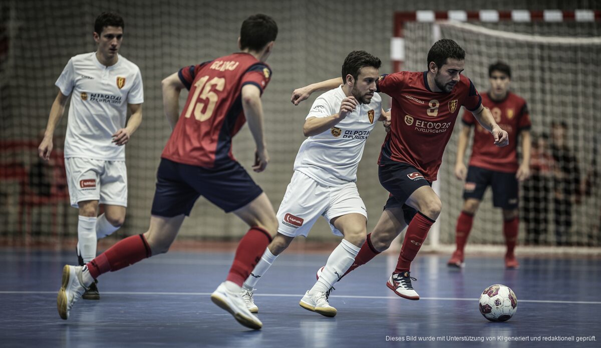 Futsal-Spiel zwischen Palma Futsal und ElPozo Murcia in voller Action