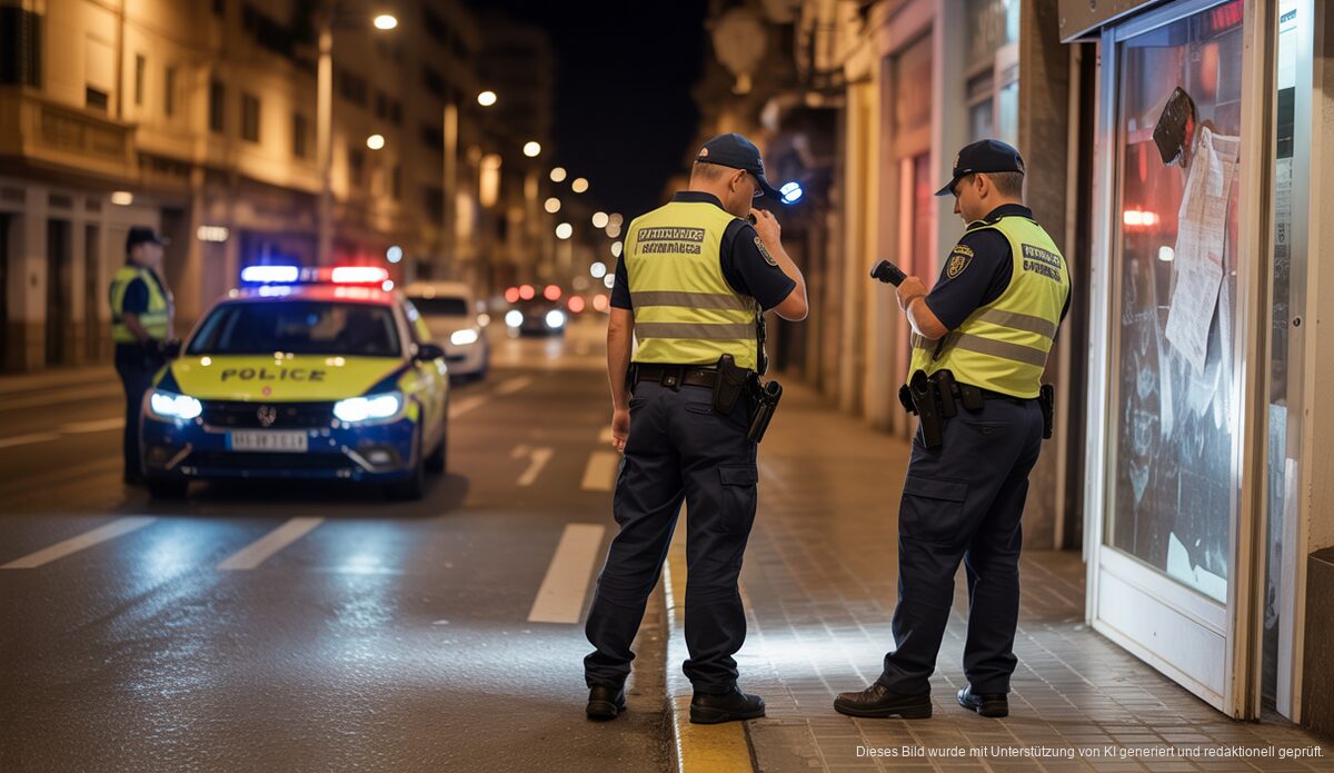 Serie von Raubüberfällen schockiert Palma: Verdächtiger festgenommen Polizei untersucht Einbruch in Palma de Mallorca bei Nacht