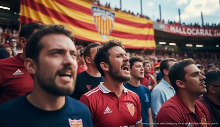 Strategien gegen Abstieg: Real Mallorca auf Kursänderung Real Mallorca Fans im Stadion während eines spannenden Spiels