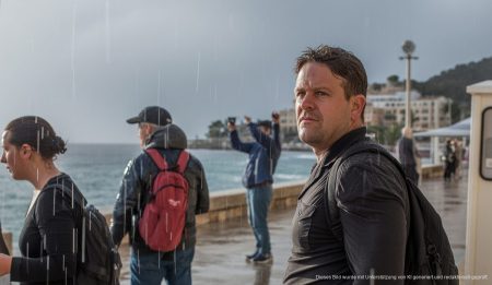 Mildes und regnerisches Wetter in Port d'Andratx, Mallorca