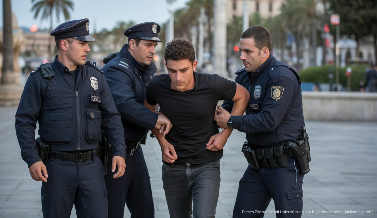 Polizei verhaftet jungen Mann in Palma de Mallorca