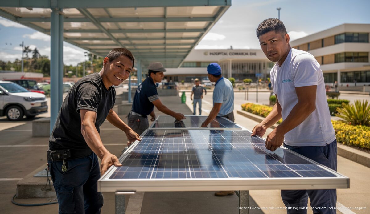 Erweiterung der Solaranlage am Hospital Comarcal de Inca Installation von Solarmodulen am Hospital Comarcal de Inca