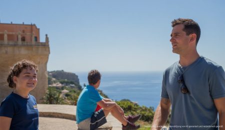 Sonniger Tag auf Mallorca mit klarem Himmel und Outdoor-Aktivitäten