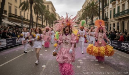 Farbenfroher Karnevalsumzug auf Mallorca trotz starker Winde