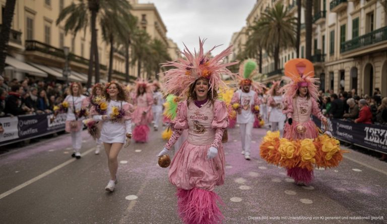 Starke Winde auf Mallorca: Vorsichtsmaßnahmen und Feierlichkeiten Farbenfroher Karnevalsumzug auf Mallorca trotz starker Winde