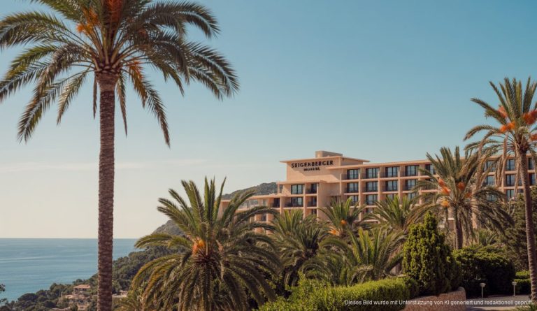 Außenansicht Steigenberger Camp de Mar auf Mallorca unter Sonnenschein