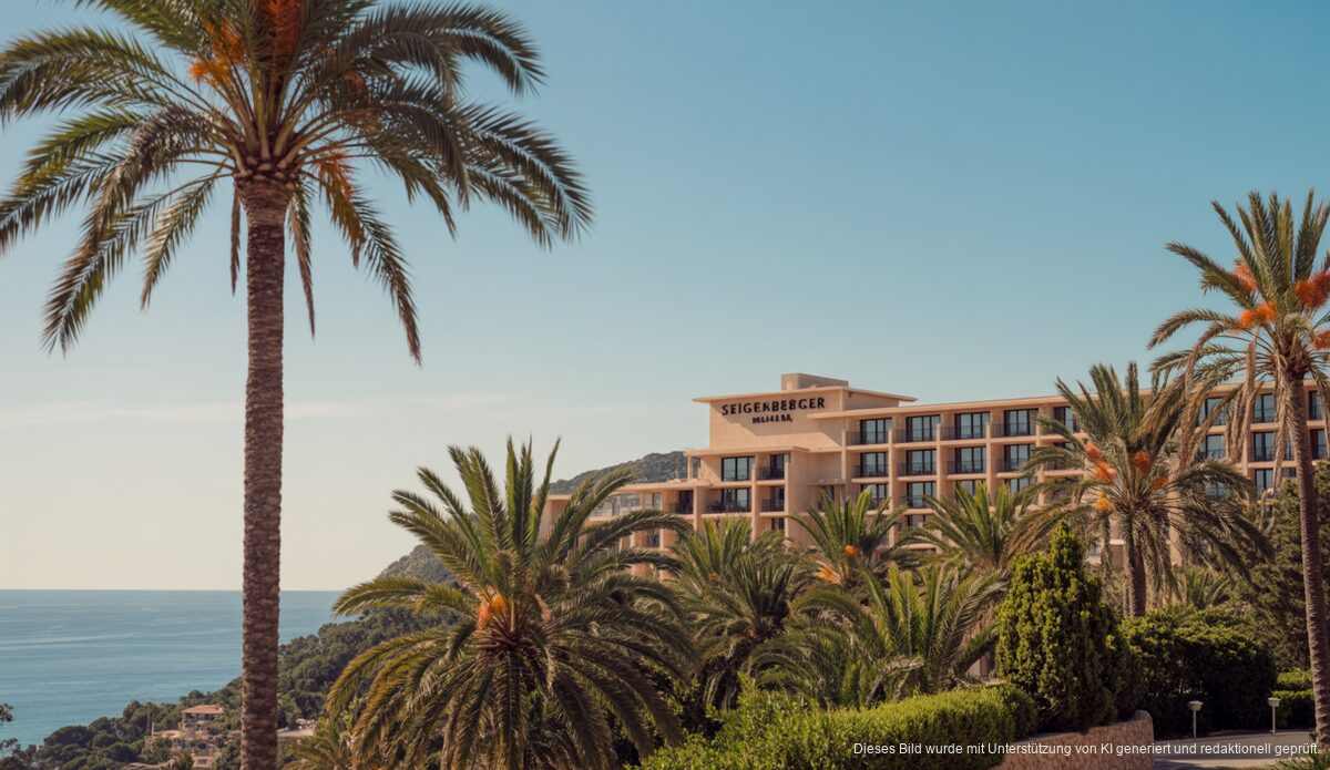 Außenansicht Steigenberger Camp de Mar auf Mallorca unter Sonnenschein