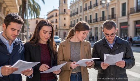 Calvià öffnet Anmeldungen für Taxi-Prüfung im Februar Zukünftige Taxi-Fahrer bereiten sich vor dem Rathaus Calvià auf die Prüfung vor.