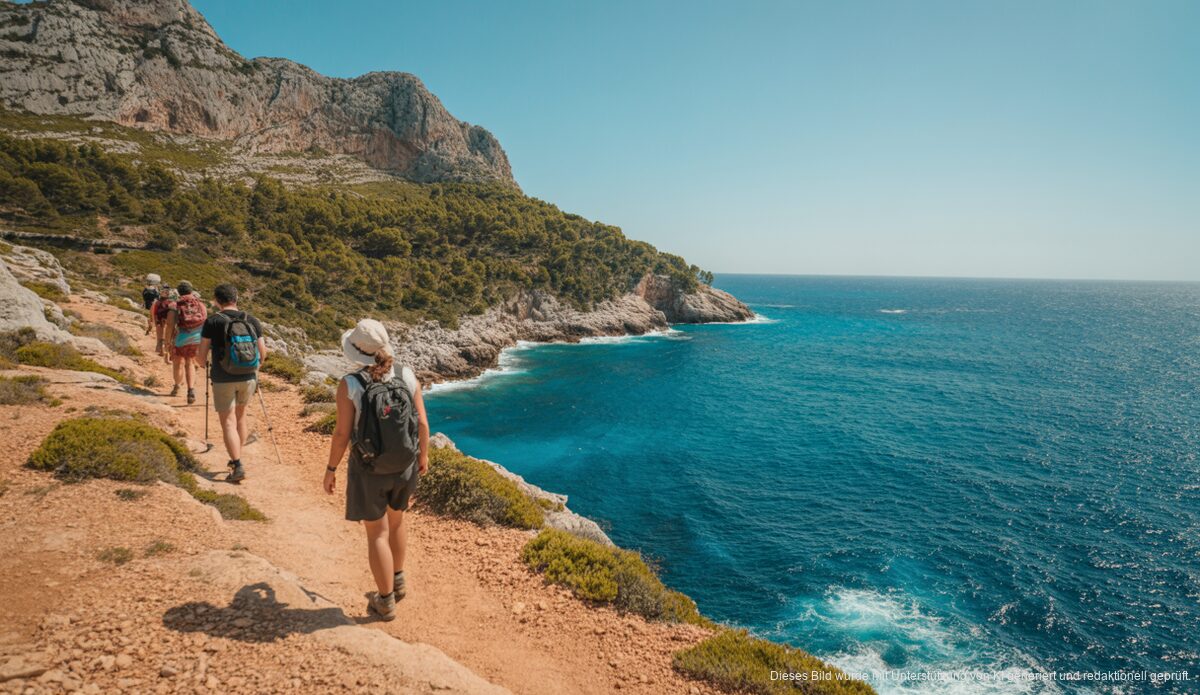 Drei erstklassige Wanderwege und tragischer Vorfall auf Mallorca Mallorca Küstenwanderweg mit blauen Wellen und Klippen