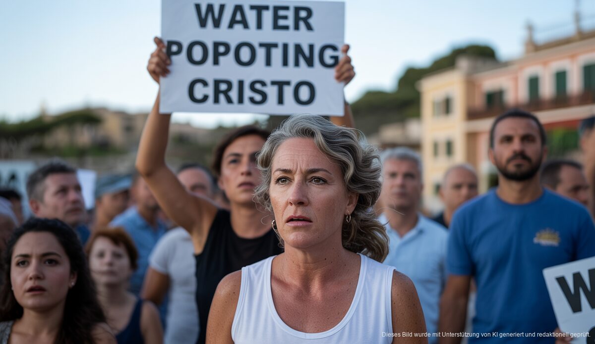 Protest der Einwohner von Porto Cristo wegen Wasserversorgungsproblemen