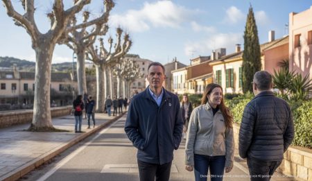 Wetterprognose für Santanyí: Mäßig bewölkt mit milden Temperaturen Klare Winterlandschaft in Santanyí mit Sonnenlicht und leichten Wolken.