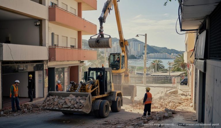 Magaluf: Neues öffentliches Areal und Parkplätze geplant Abriss alter Gebäude in Magaluf für neuen öffentlichen Raum