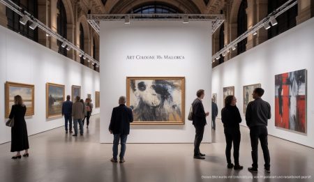 Art Cologne Palma Mallorca: Abstrakte Kunstschätze im Fokus Besucher betrachten abstrakte Kunst in der Art Cologne Mallorca.
