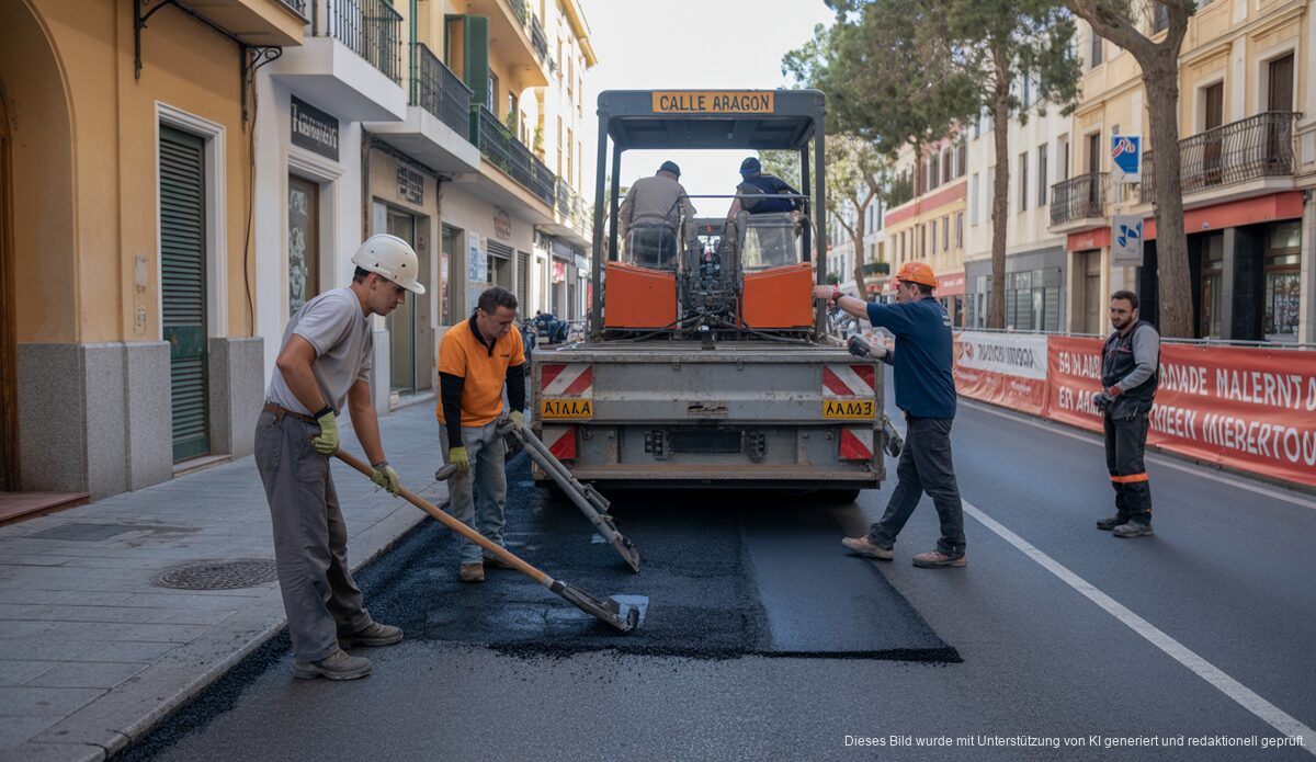 Straßenbauarbeiten in Palma de Mallorca und Andratx