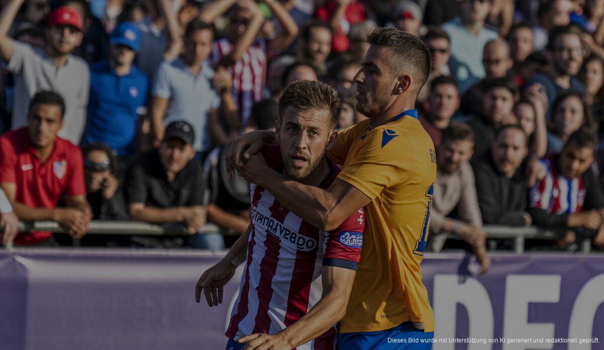 Spanisches Fußballspiel zwischen Atlético Baleares und Sant Andreu im Stadion