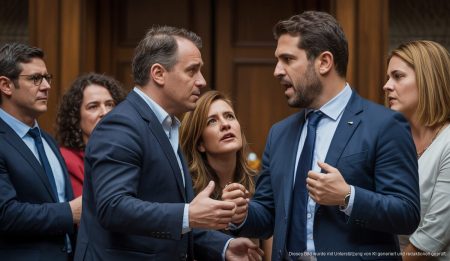 Abgeordnete im Balearen-Parlament bei hitziger Debatte