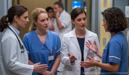 Baleares verstärkt Maßnahmen gegen Aggressionen im Gesundheitswesen Gesundheitspersonal in einem Zentrum auf den Balearen im Gespräch mit Patienten