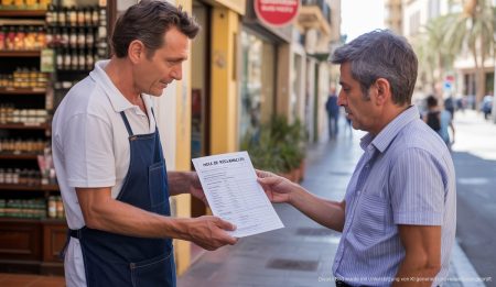 Wichtige Tipps zur Verbraucherbeschwerde auf Mallorca Verbraucher reicht Beschwerdeformulare in einem Geschäft in Palma de Mallorca ein