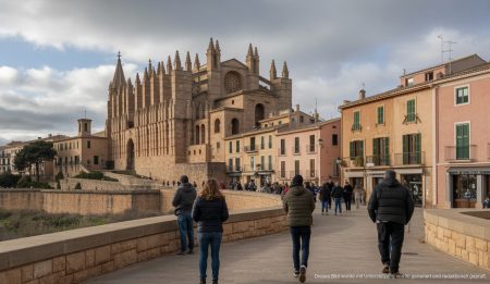 Wettervorhersage für Santanyí: Bewölkung und milde Temperaturen Bewölkter Himmel über Santanyí mit leichtem Wind und milden Temperaturen