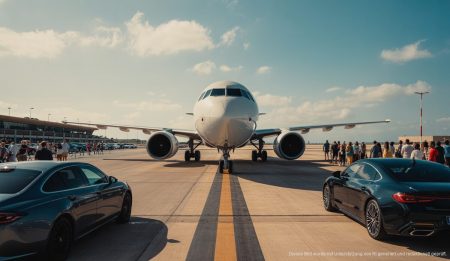 Emir aus Dubai löst Aufsehen am Flughafen Palma de Mallorca aus Boeing 747 des Emirs von Dubai am Flughafen Mallorca.