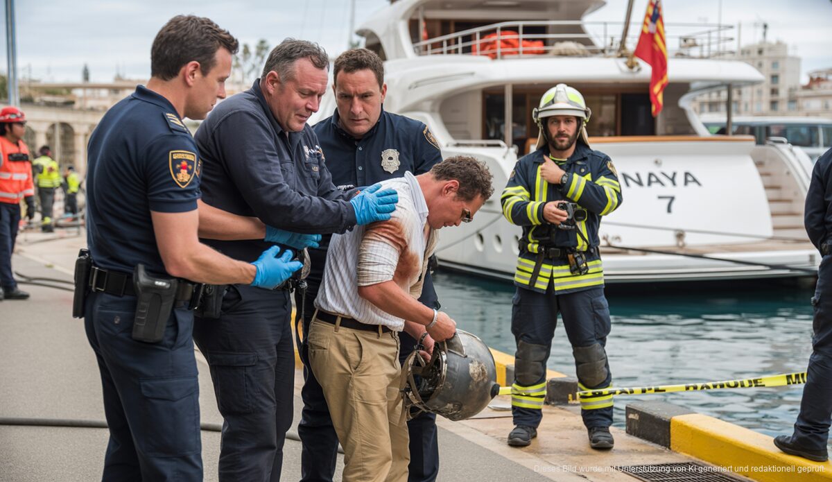 Explosion auf der Yacht Naya 7 im Hafen von Palma mit verletzten Arbeitern