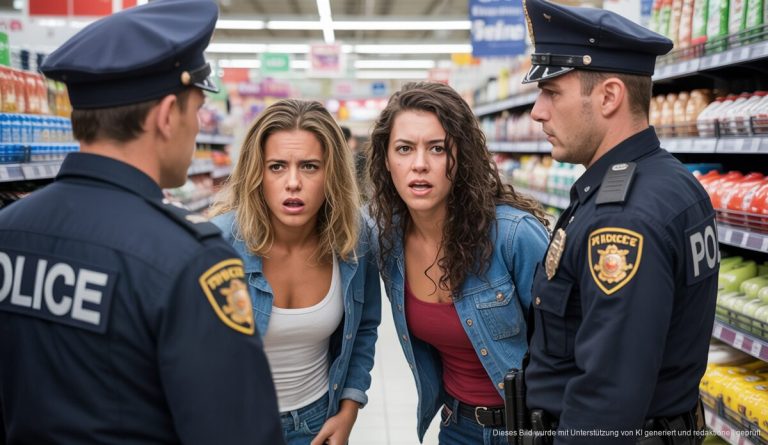 Festnahmen nach gewaltsamem Diebstahl in Manacor-Supermarkt Polizei-Szene in einem Supermarkt in Manacor mit zwei festgenommenen Frauen