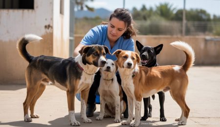 Gerettete Hunde im Zentrum Son Reus in Palma