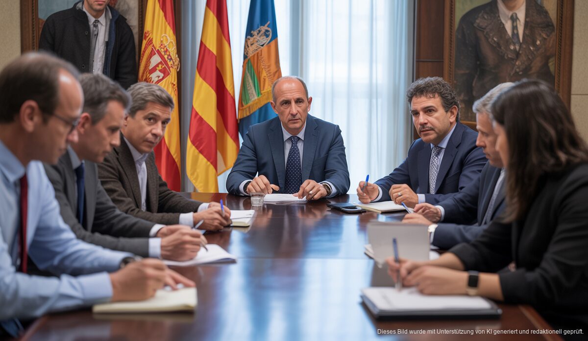 Besprechung über Wohnungsmangel im Rathaus von Palma de Mallorca