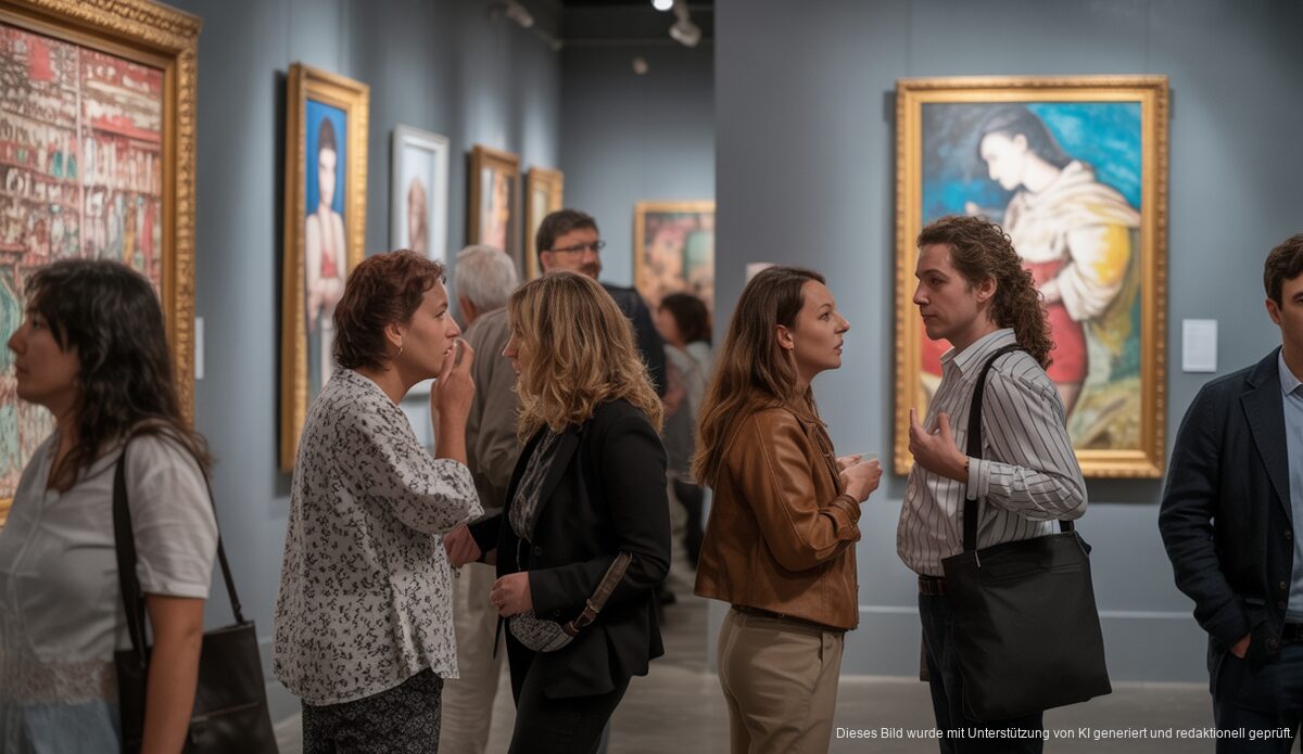 Besucher im Casal Solleric betrachten Ausstellungen in Palma de Mallorca